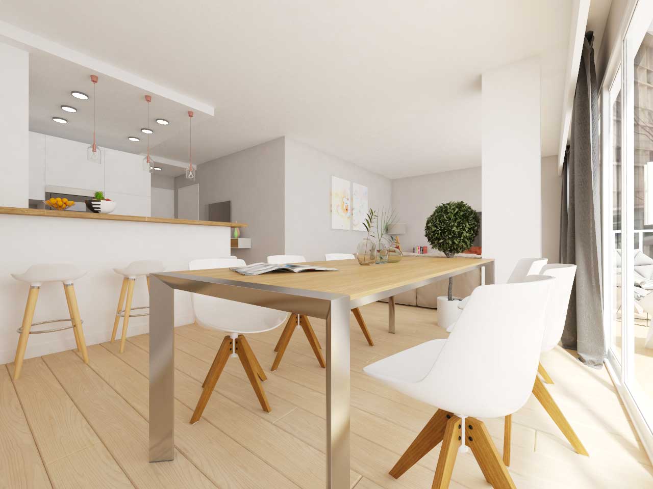 Décoration Salon – Appartement Pouillon