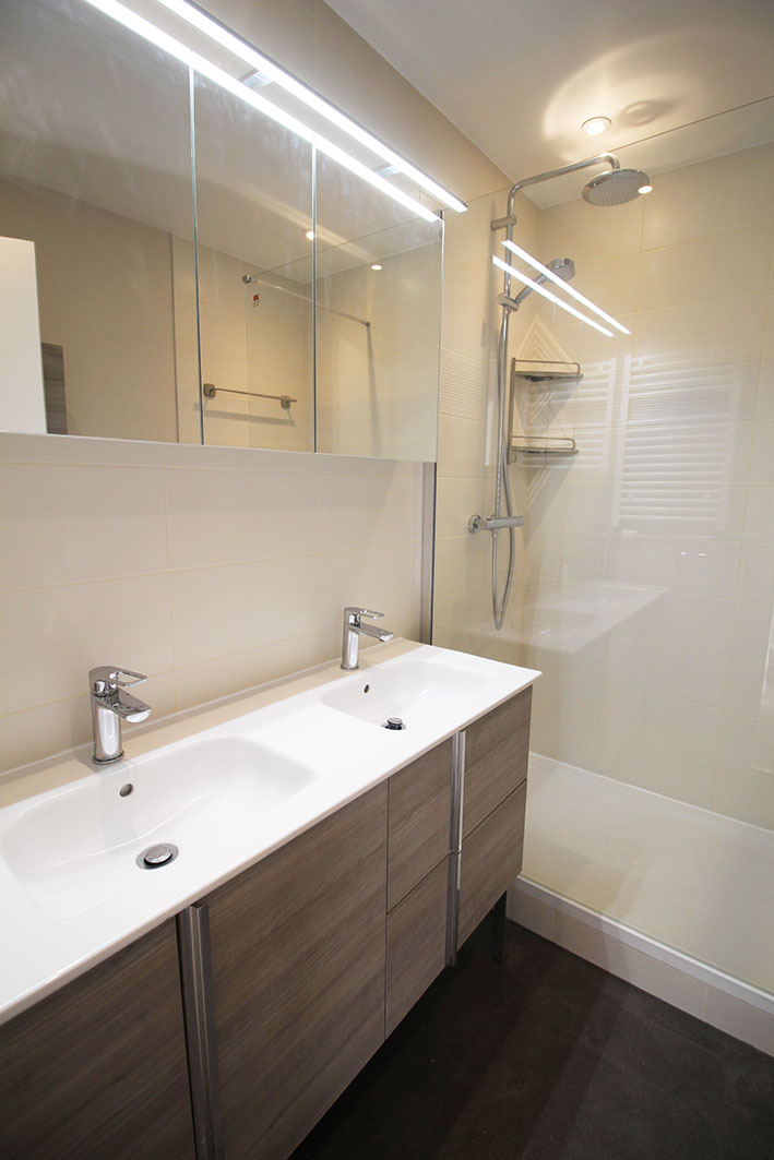 Rénovation Salle de bain – Douche – Appartement Pouillon